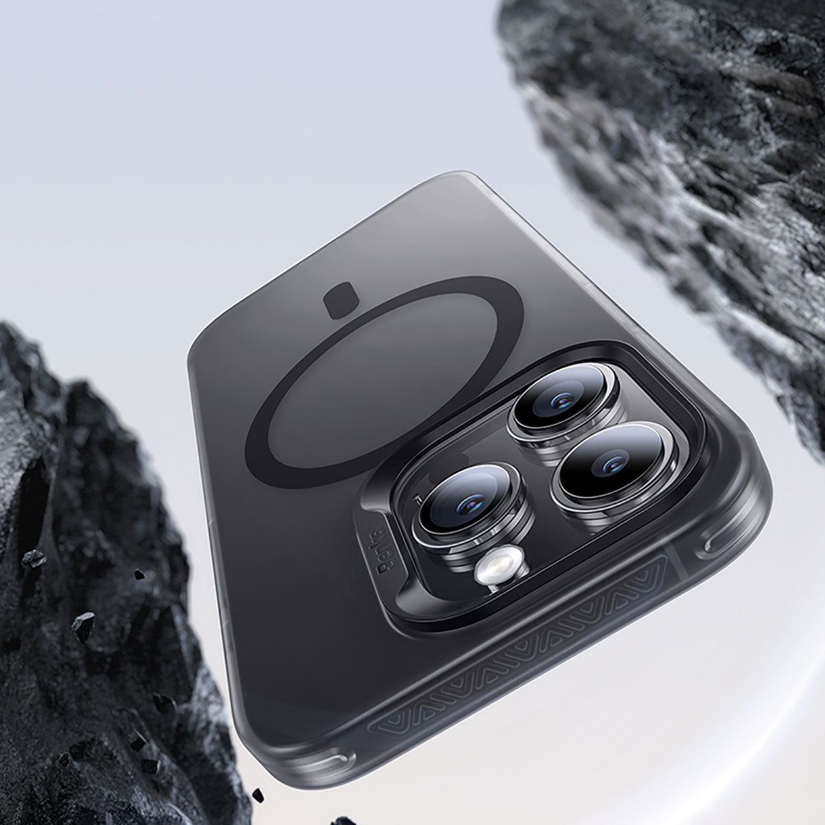Apple iPhone 15 Pro Max Kılıf M-safe Şarj Özellikli Benks Lucid Armor Kapak Mavi