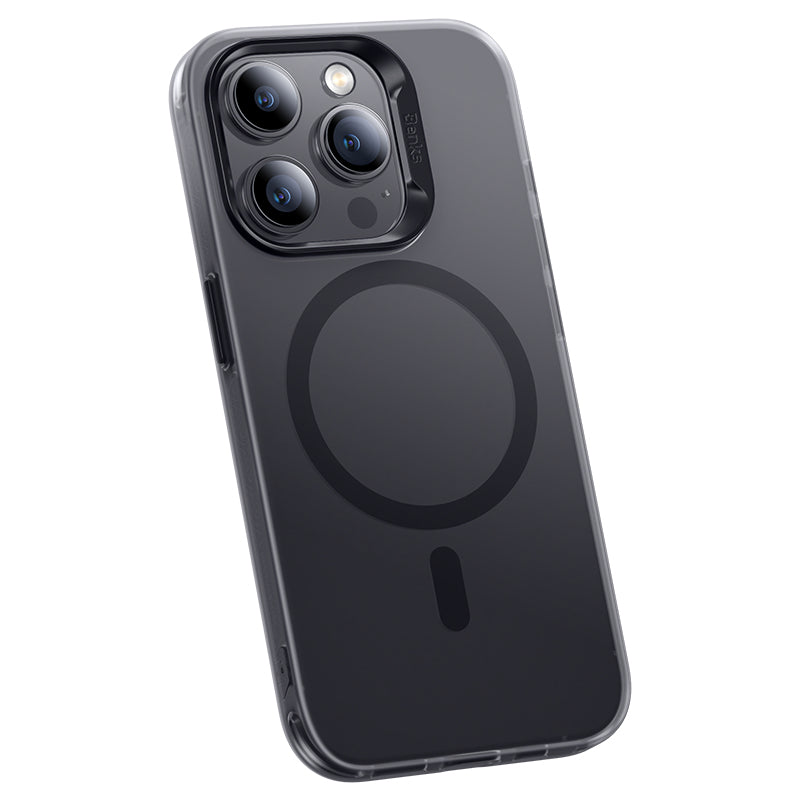 Apple iPhone 15 Pro Max Kılıf M-safe Şarj Özellikli Benks Lucid Armor Kapak Beyaz