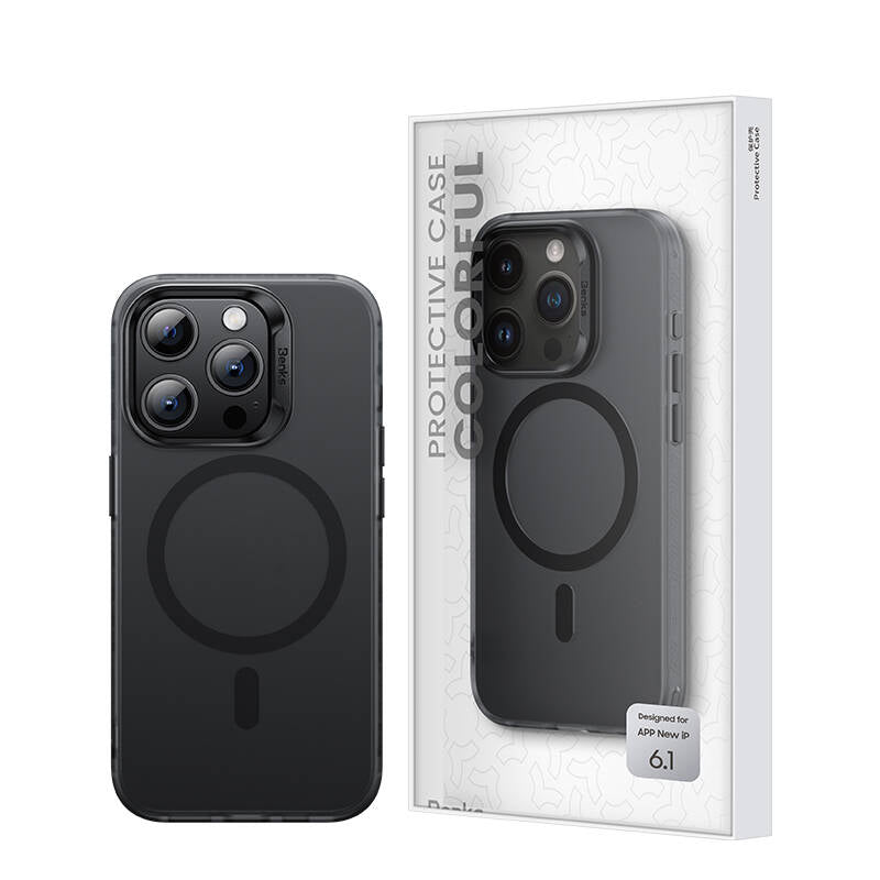 Apple iPhone 15 Pro Max Kılıf M-safe Şarj Özellikli Benks Lucid Armor Kapak Beyaz