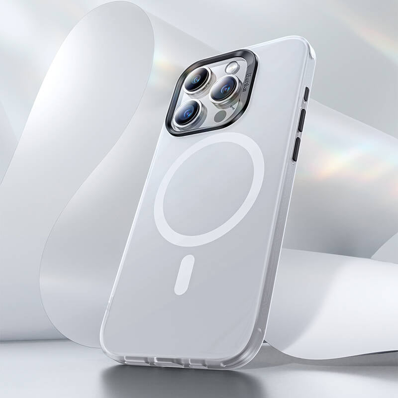 Apple iPhone 15 Pro Max Kılıf M-safe Şarj Özellikli Benks Lucid Armor Kapak Mavi