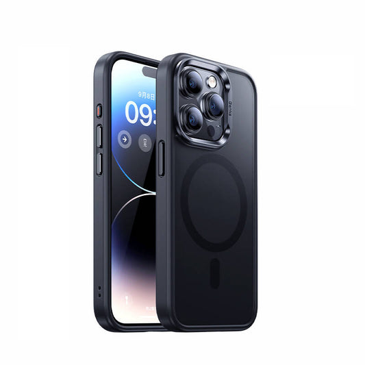 Apple iPhone 15 Pro Max Kılıf M-safe Şarj Özellikli Benks Mist Protective Kapak Siyah
