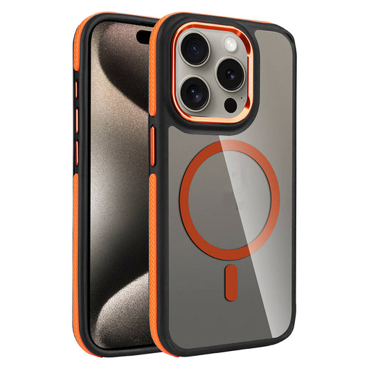Apple iPhone 15 Pro Max Kılıf M-safe Şarj Özellikli Mat Görünümlü Zore Solo Kapak