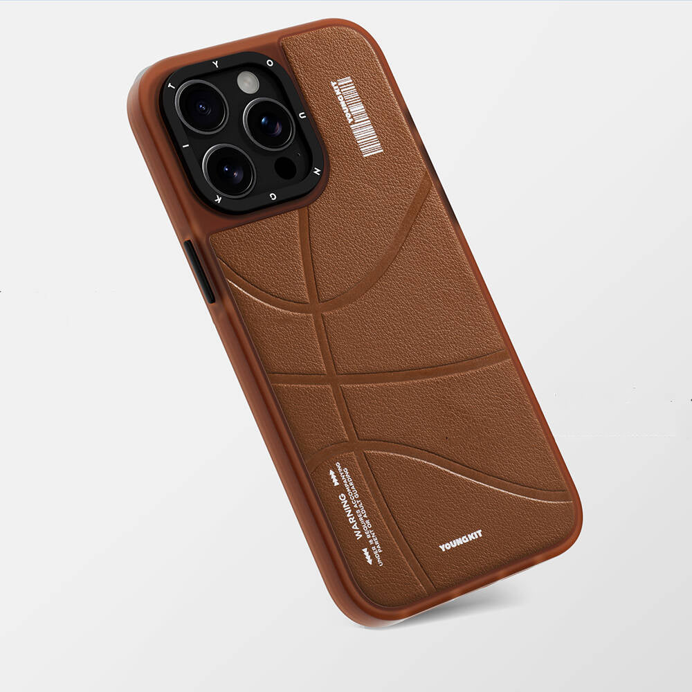 Apple iPhone 15 Pro Max Kılıf M-safe Şarj Özellikli Youngkit Backboard Serisi Leather Kapak Mavi
