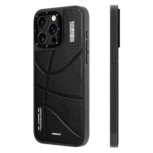 Apple iPhone 15 Pro Max Kılıf M-safe Şarj Özellikli Youngkit Backboard Serisi Leather Kapak Pembe