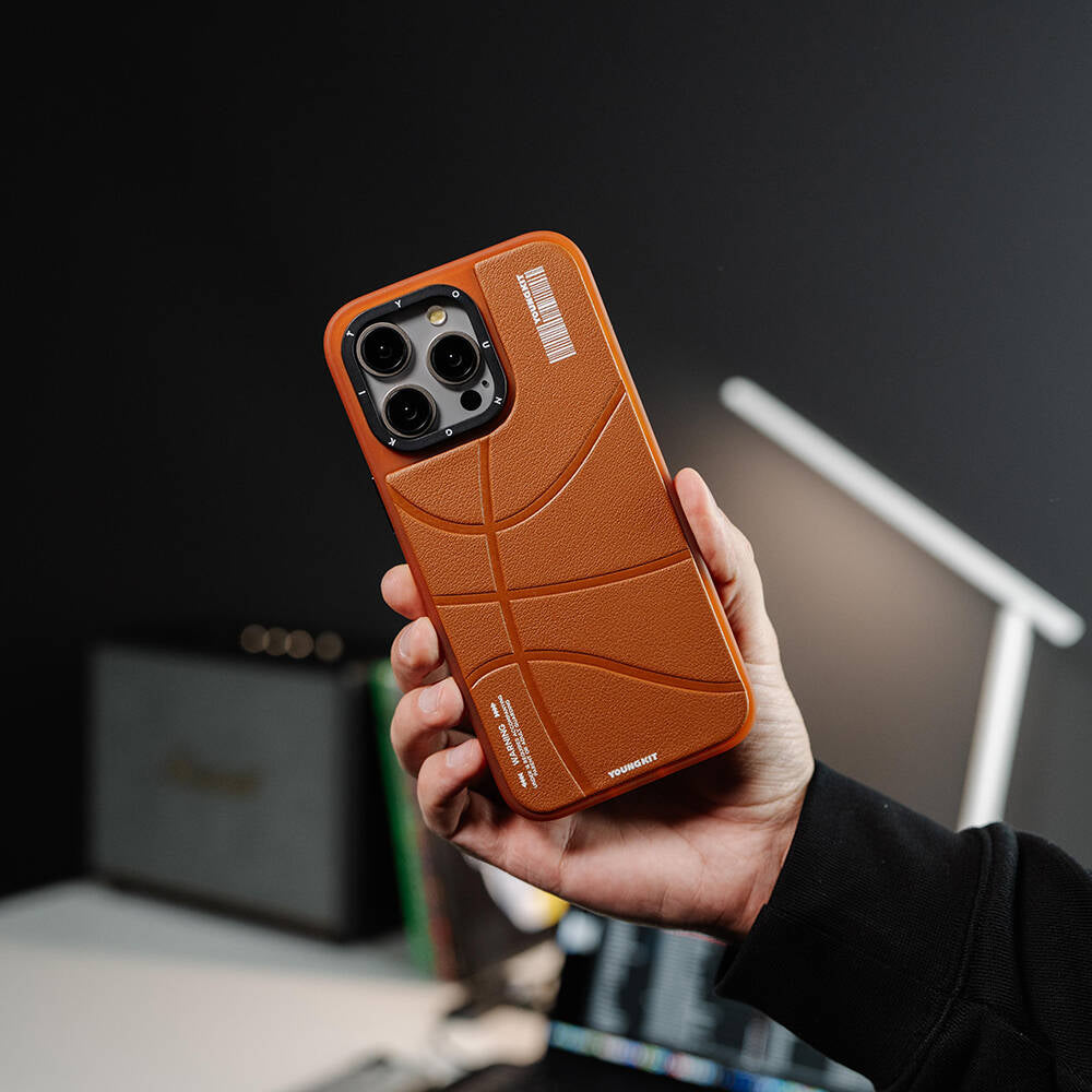 Apple iPhone 15 Pro Max Kılıf M-safe Şarj Özellikli Youngkit Backboard Serisi Leather Kapak Pembe