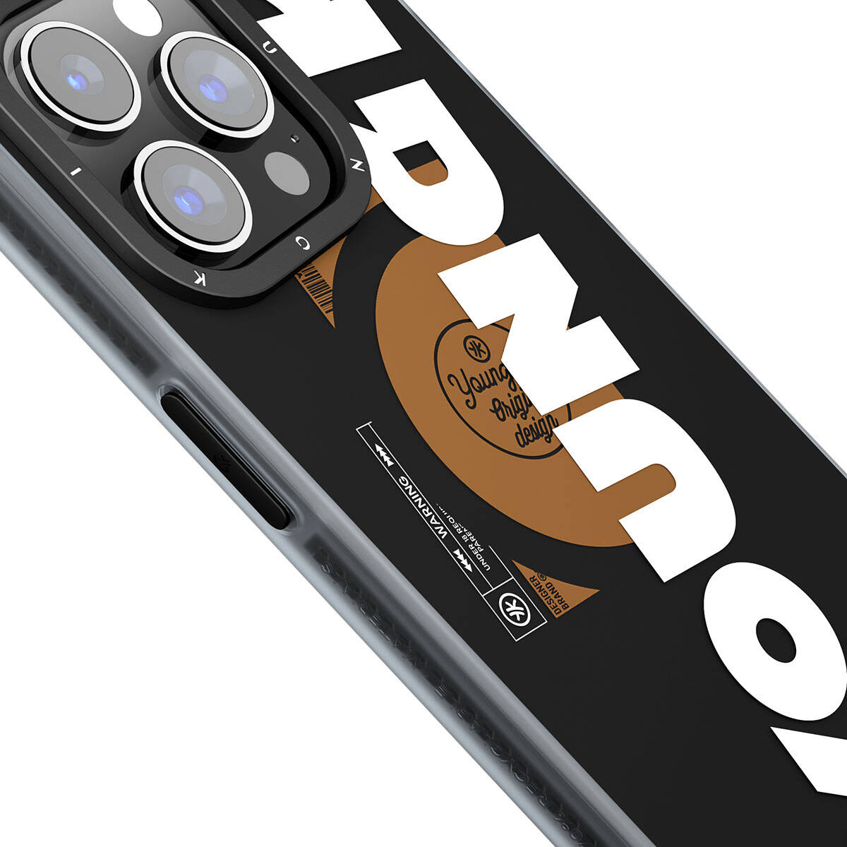 Apple iPhone 15 Pro Max Kılıf M-safe Şarj Özellikli Youngkit Binfen Serisi Yazı Temalı Kapak Yeşil