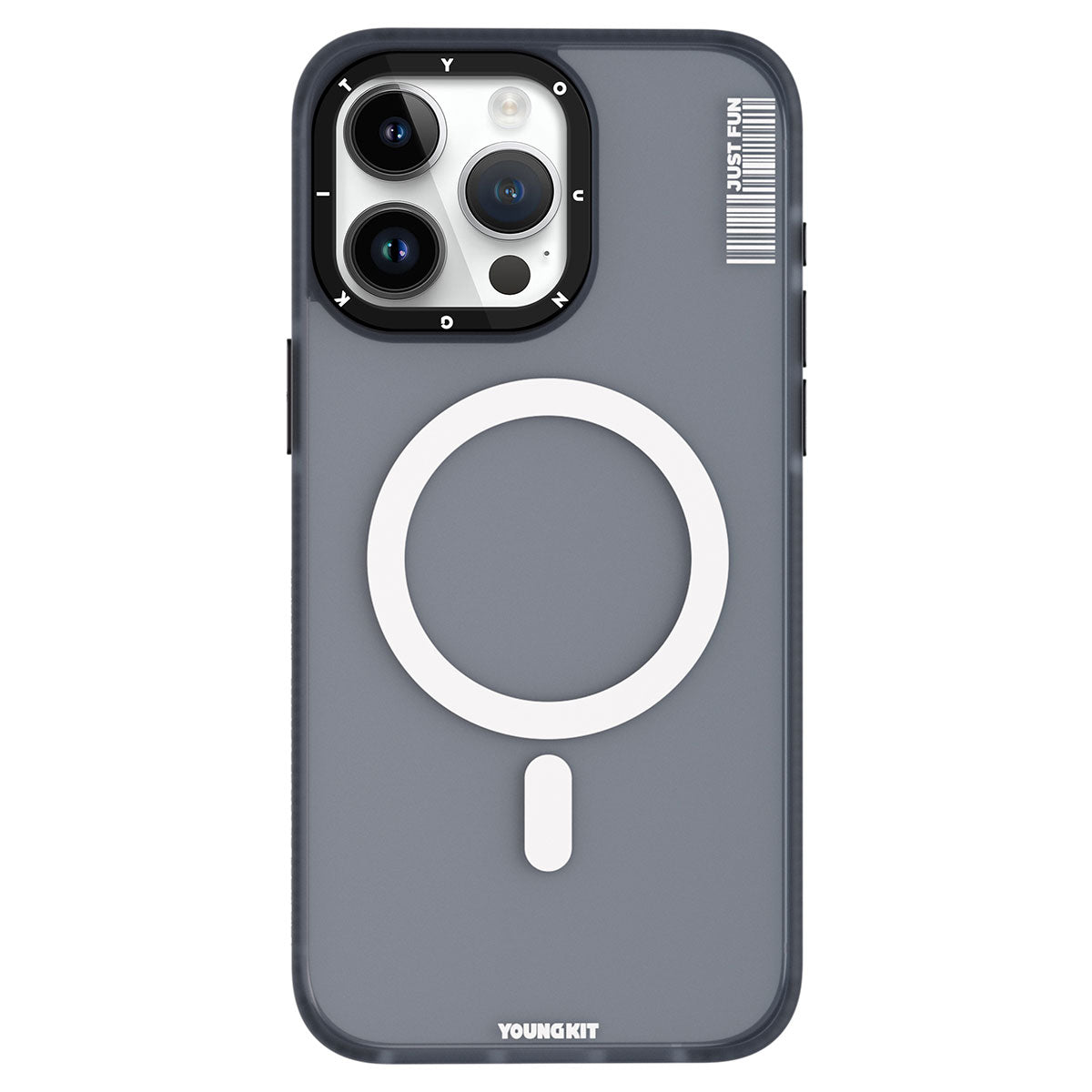 Apple iPhone 15 Pro Max Kılıf M-safe Şarj Özellikli Youngkit Colored Sand Serisi Kapak Mavi