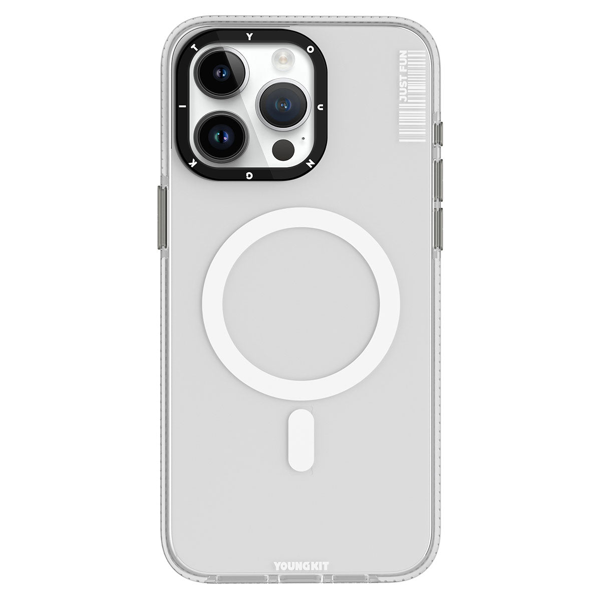 Apple iPhone 15 Pro Max Kılıf M-safe Şarj Özellikli YoungKit Crystal Color Serisi Kapak Mavi