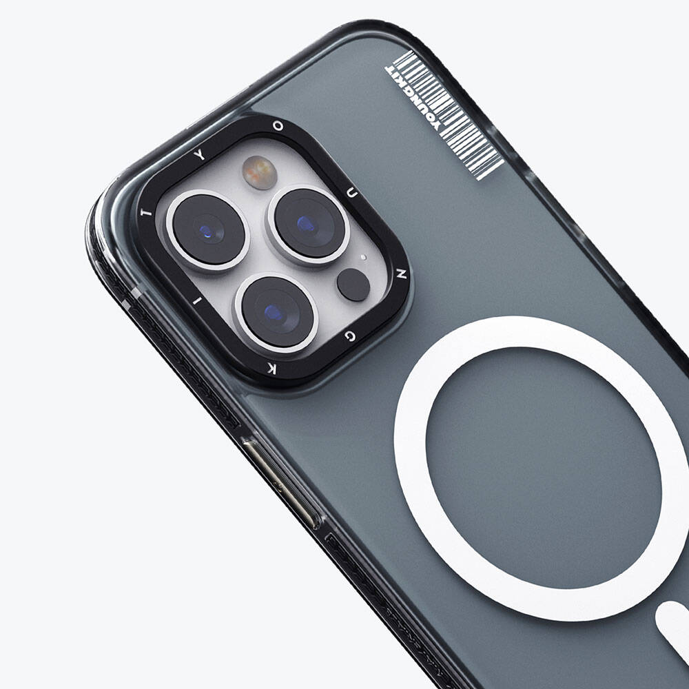 Apple iPhone 15 Pro Max Kılıf M-safe Şarj Özellikli Youngkit Jiansha Serisi Kapak Pembe