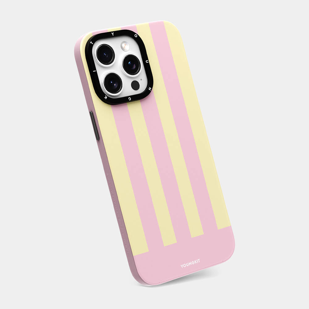 Apple iPhone 15 Pro Max Kılıf M-safe Şarj Özellikli Youngkit Striped Piano Keys Serisi Kapak Siyah