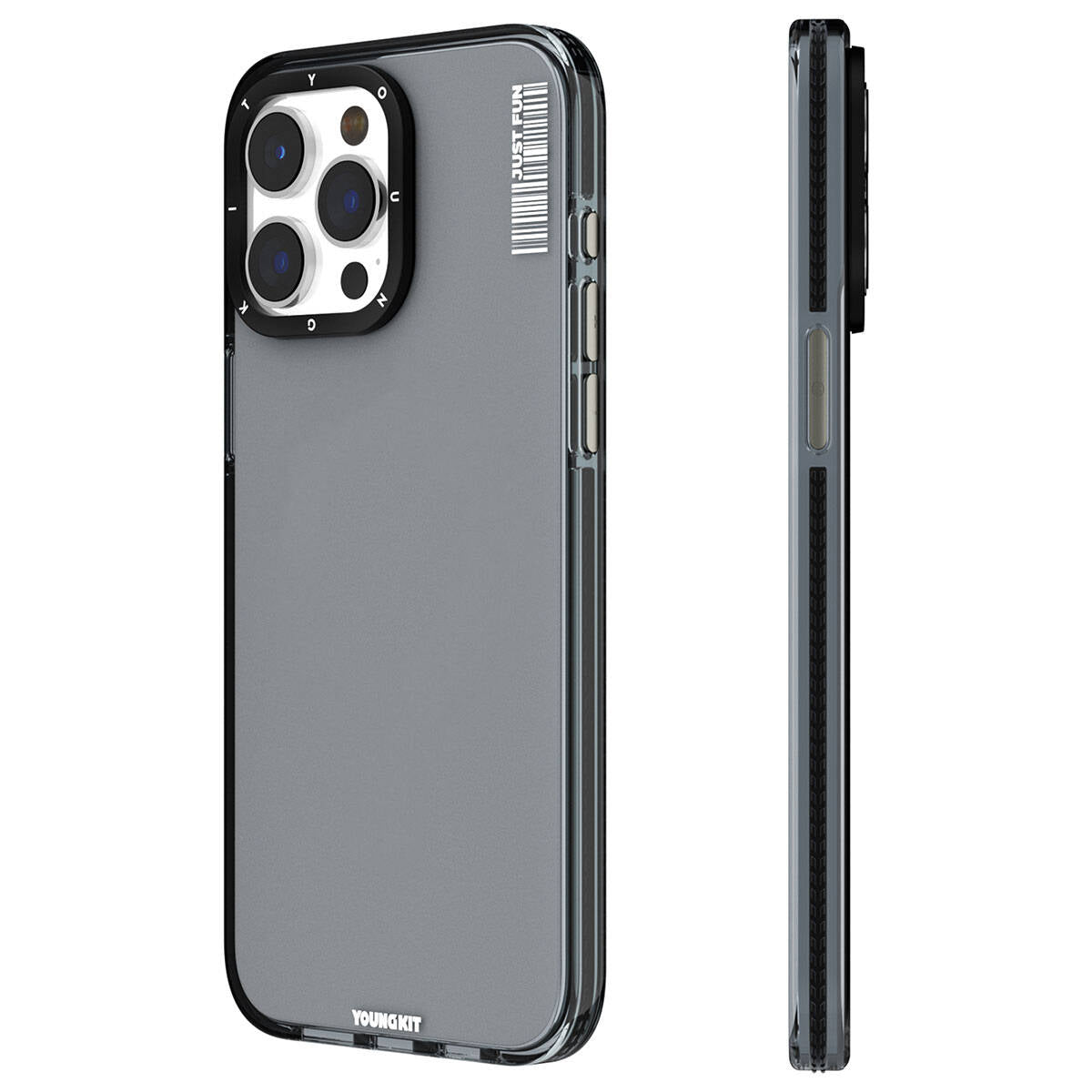 Apple iPhone 15 Pro Max Kılıf Pürüzsüz Düz Arka Yüzey YoungKit Crystal Color Serisi Kapak Pembe