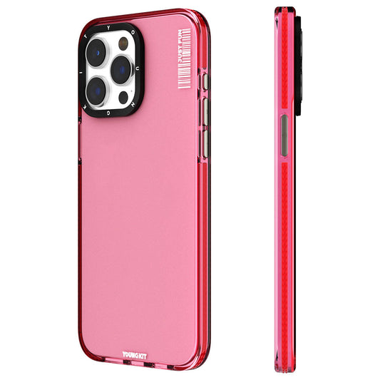 Apple iPhone 15 Pro Max Kılıf Pürüzsüz Düz Arka Yüzey YoungKit Crystal Color Serisi Kapak Renksiz