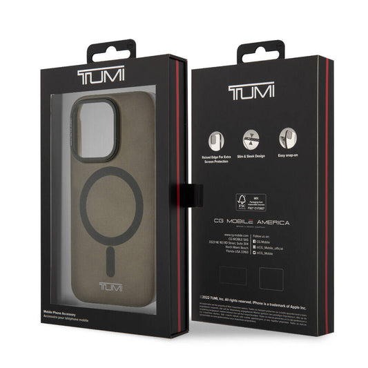Apple iPhone 15 Pro Max Kılıf TUMI Orjinal Lisanslı M-safe Şarj Özellikli Buzlu Mat Kapak Olive