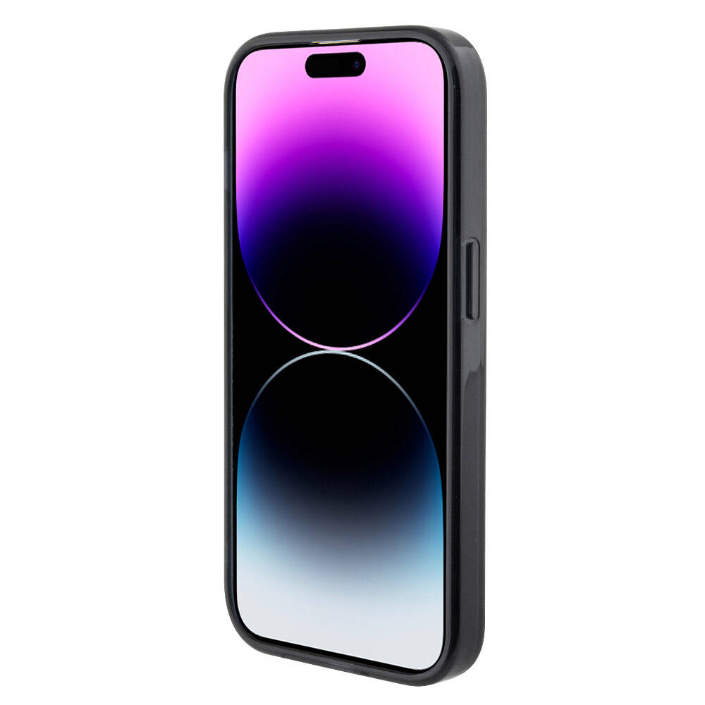Apple iPhone 15 Pro Max Kılıf TUMI Orjinal Lisanslı M-safe Şarj Özellikli Metal Logolu Ring Standlı Silikon Kapak Beyaz