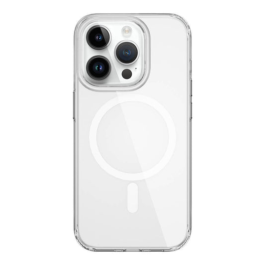 Apple iPhone 15 Pro Max Kılıf Wiwu BC-022 M-safe Şarj Özellikli Şeffaf Transparan Kapak Renksiz
