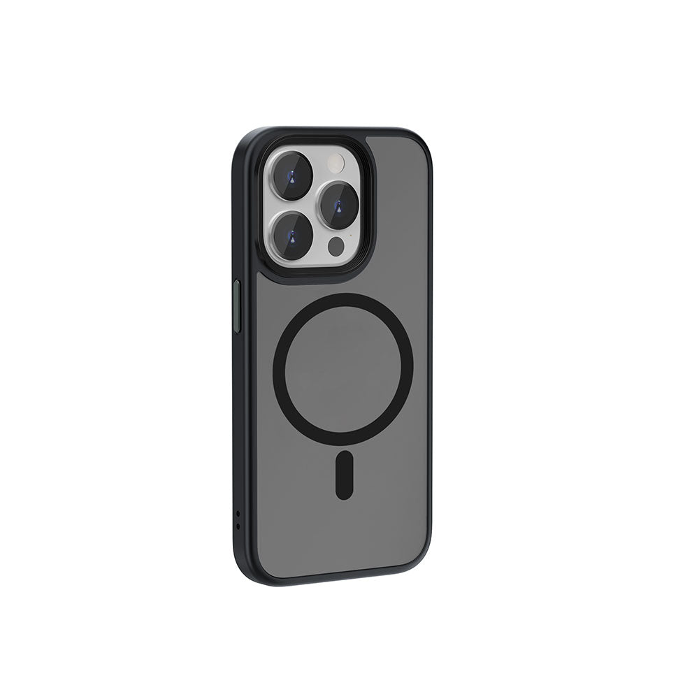 Apple iPhone 15 Pro Max Kılıf Wiwu FGG-011 M-safe Şarj Özellikli Kamera Korumalı Kapak Siyah