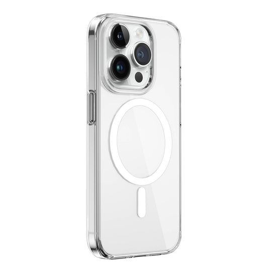 Apple iPhone 15 Pro Max Kılıf Wiwu FYY-014 M-safe Şarj Özellikli Şeffaf Kapak Renksiz