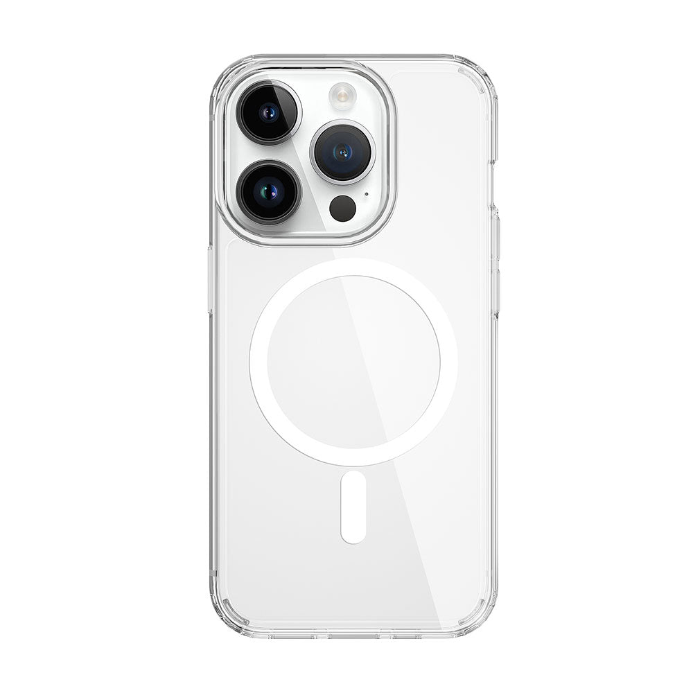 Apple iPhone 15 Pro Max Kılıf Wiwu MCC-101 Magnetic Crystal Sert PC Kapak Renksiz
