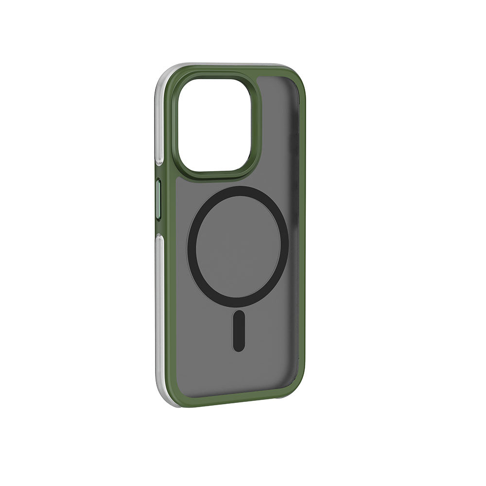 Apple iPhone 15 Pro Max Kılıf Wiwu ZKK-012 M-safe Şarj Özellikli Air Cushion Kapak Mavi