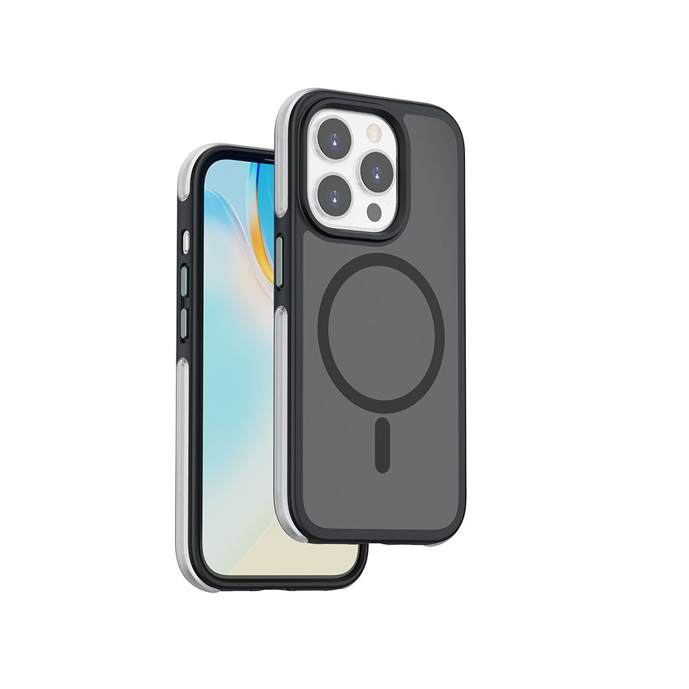Apple iPhone 15 Pro Max Kılıf Wiwu ZKK-012 M-safe Şarj Özellikli Air Cushion Kapak Yeşil