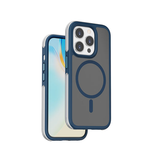 Apple iPhone 15 Pro Max Kılıf Wiwu ZKK-012 M-safe Şarj Özellikli Air Cushion Kapak Yeşil