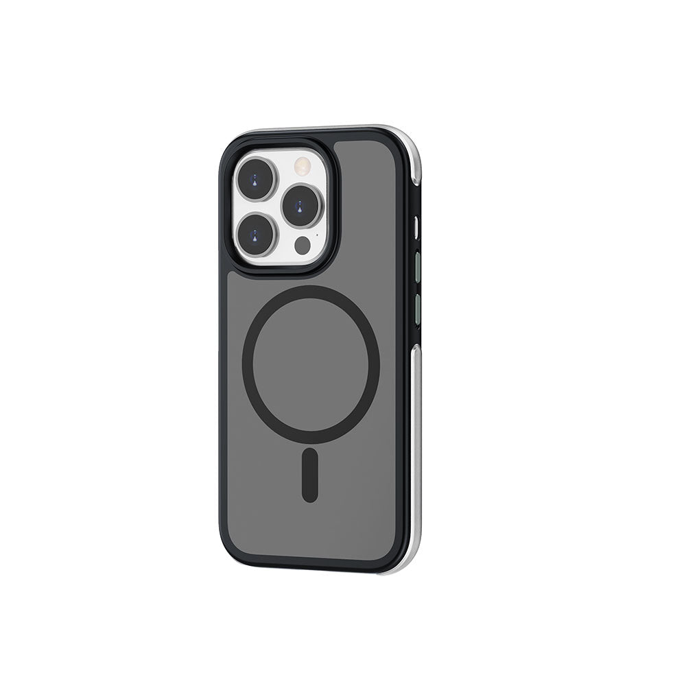 Apple iPhone 15 Pro Max Kılıf Wiwu ZKK-012 M-safe Şarj Özellikli Air Cushion Kapak Mavi