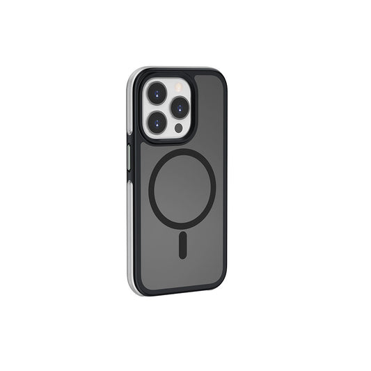 Apple iPhone 15 Pro Max Kılıf Wiwu ZKK-012 M-safe Şarj Özellikli Air Cushion Kapak Siyah