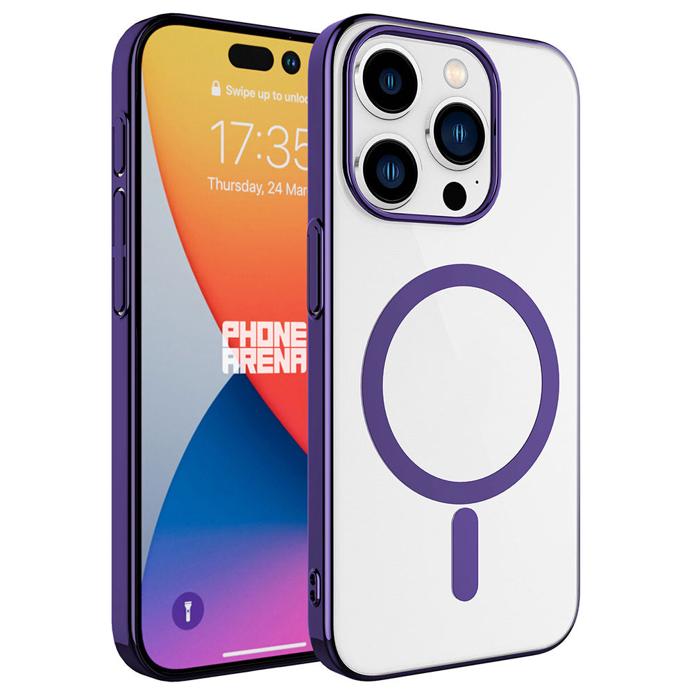 Apple iPhone 15 Pro Max Kılıf Zore Wireless Şarj Özellikli Pixel M-safe Kapak