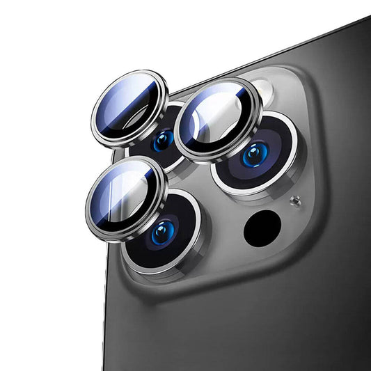 Apple iPhone 15 Pro Max Wiwu Lens Guard Metal Kamera Lens Koruyucu Siyah