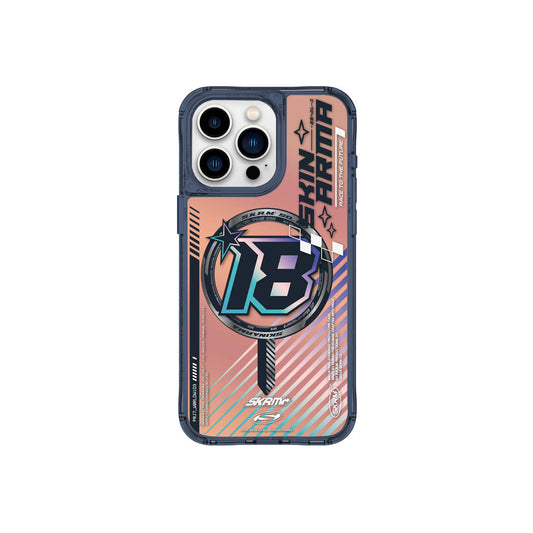 Apple iPhone 15 Pro SkinArma M-safe Şarj Özellikli Sticker Yapıştırmalı Drift Kapak Mavi