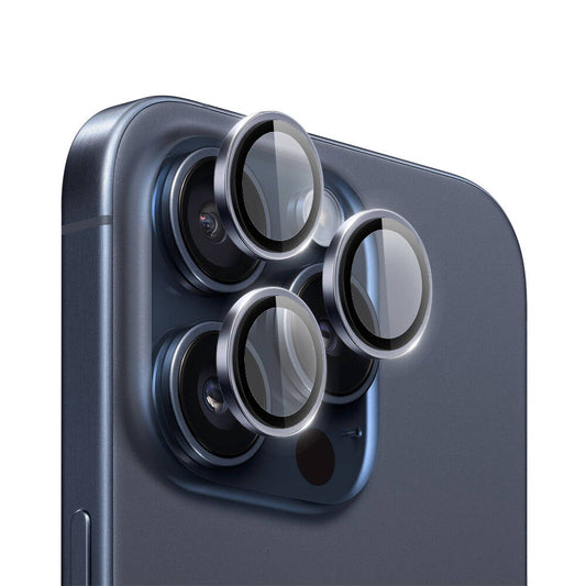 Apple iPhone 15 Pro Wiwu LG-003 Lens Guard Çizilmeye Karşı Dayanıklı Safir Kamera Lens Koruyucu Titanyum