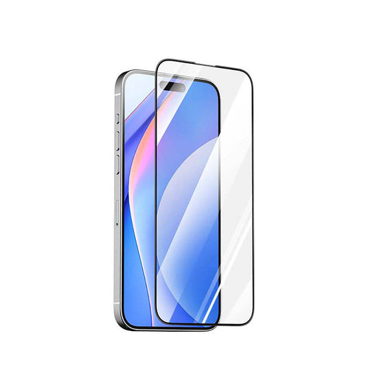 Apple iPhone 15 Recci RSP-A01SD 3D HD Full Transparan Temperli Cam Ekran Koruyucu Siyah
