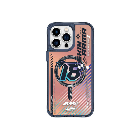 Apple iPhone 15 Pro Max SkinArma M-safe Şarj Özellikli Sticker Yapıştırmalı Drift Kapak Mavi