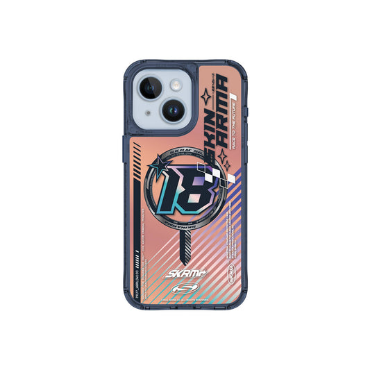 Apple iPhone 15 SkinArma M-safe Şarj Özellikli Sticker Yapıştırmalı Drift Kapak Mavi