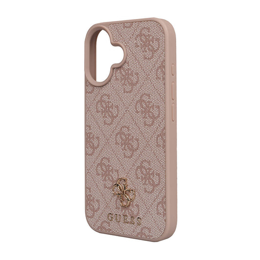 Apple iPhone 16 Kılıf Guess Orjinal Lisanslı M-safe Şarj Özellikli Small 4G Classic Kapak Siyah