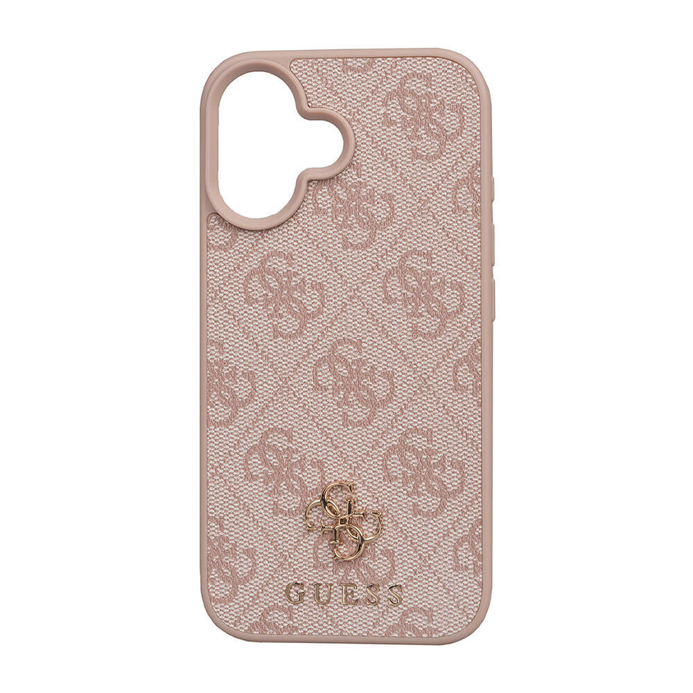 Apple iPhone 16 Kılıf Guess Orjinal Lisanslı M-safe Şarj Özellikli Small 4G Classic Kapak Siyah
