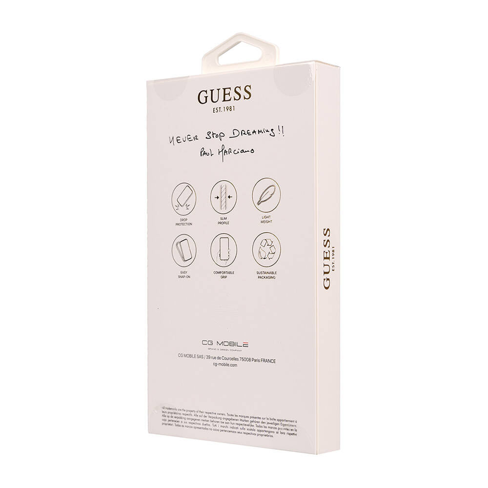 Apple iPhone 16 Kılıf Guess Orjinal Lisanslı M-safe Şarj Özellikli Small 4G Classic Kapak Kahverengi