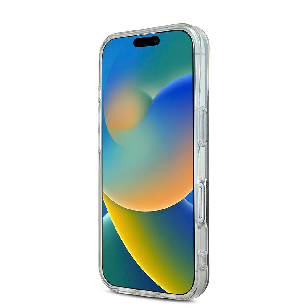 Apple iPhone 16 Kılıf Guess Orjinal Lisanslı M-safe Şarj Özellikli Yazı Logolu 4G Desenli Kapak Kahverengi
