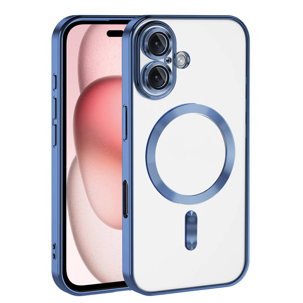 Apple iPhone 16 Kılıf Kamera Korumalı M-safe Wireless Şarj Özellikli Zore Demre Kapak