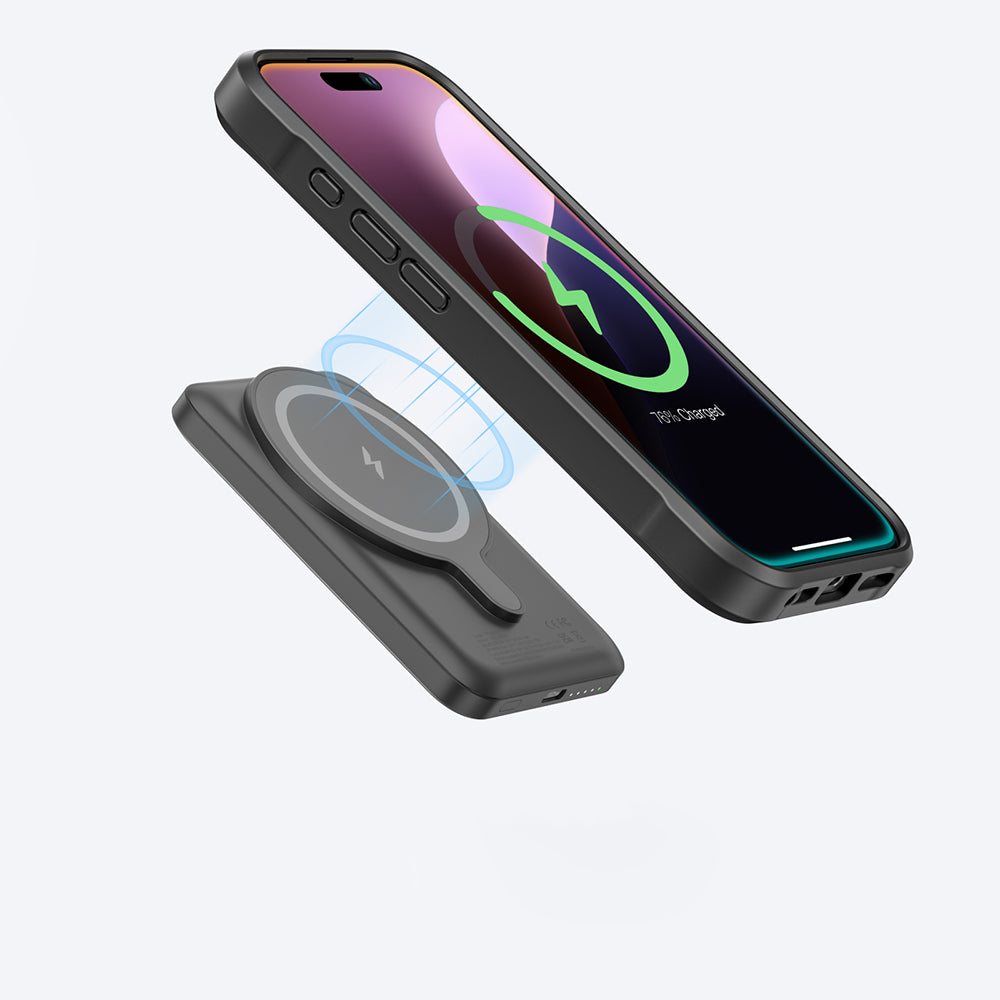 Apple iPhone 16 Kılıf M-safe Şarj Özellikli 1500D Aramid Fiber Amazingthing Titan Max Serisi Kapak Siyah