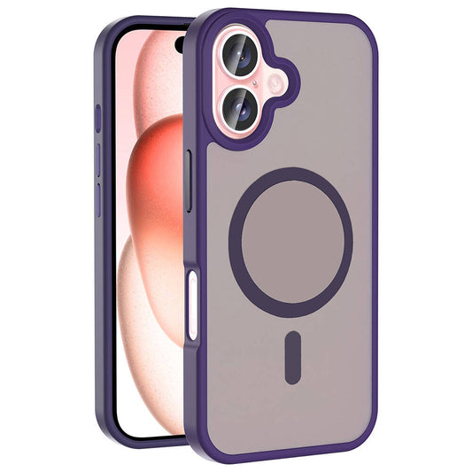 Apple iPhone 16 Kılıf M-safe Şarj Özellikli Mat Arka Yüzey Zore Sio Kapak
