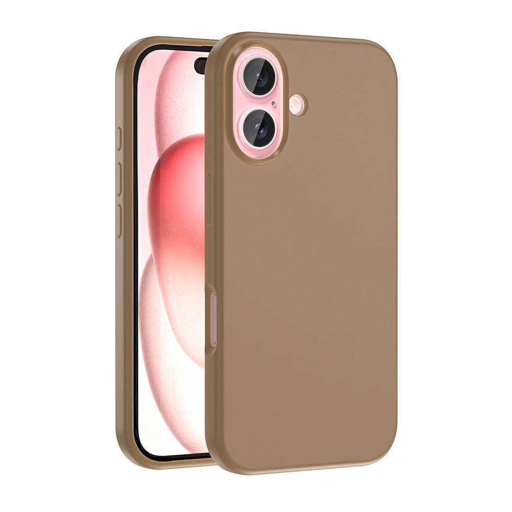 Apple iPhone 16 Kılıf M-safe Şarj Özellikli Sıvı Teknolojili Silinebilir Sert Zore Kivi Kapak