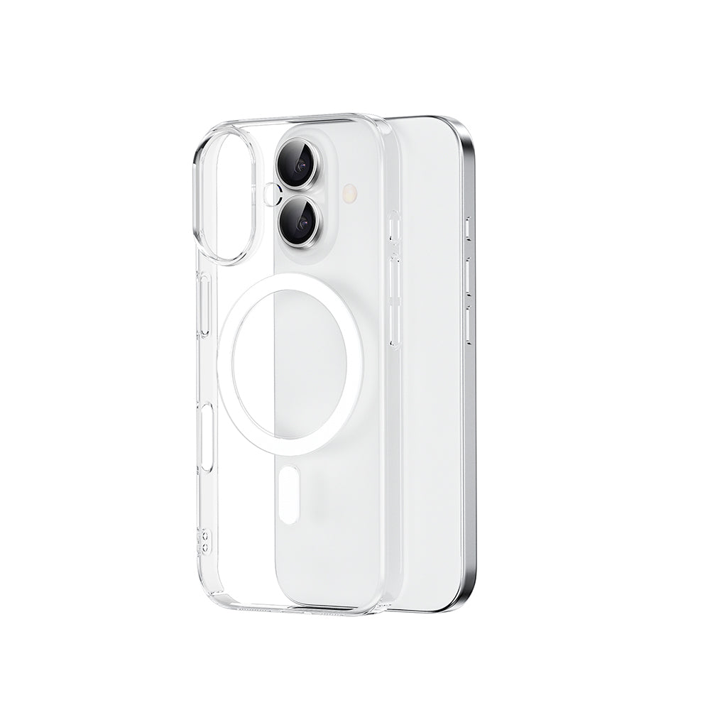Apple iPhone 16 Kılıf M-safe Şarj Özellikli Wiwu YXK-207 Invisible Pro Sert PC Kapak Şeffaf