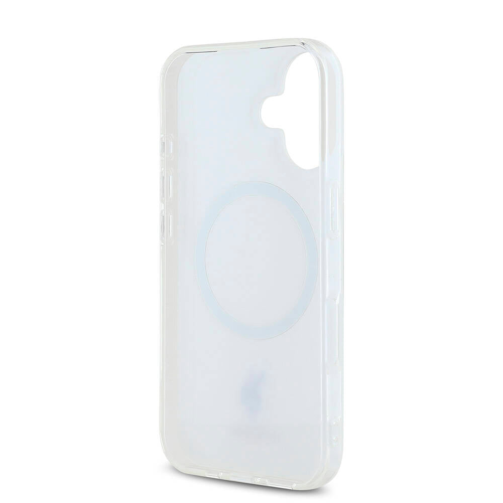 Apple iPhone 16 Kılıf U.S. Polo Assn. Orjinal Lisanslı M-safe Şarj Özellikli IML Double Horse Logolu Ring Kapak Beyaz