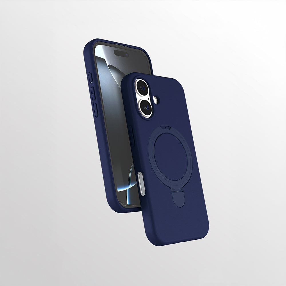 Apple iPhone 16 Plus Kılıf M-safe Şarj Özellikli Standlı Zore Samara Kapak