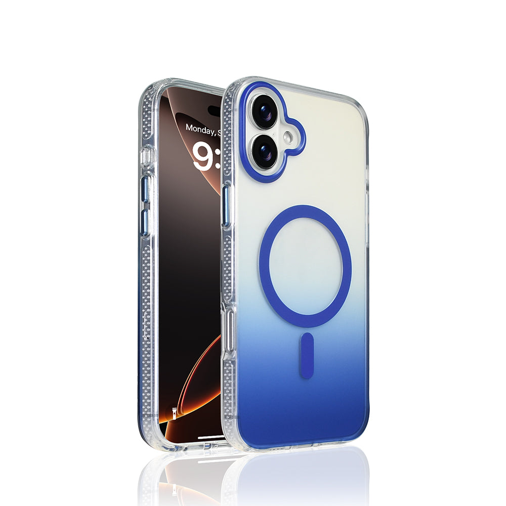 Apple iPhone 16 Plus Kılıf M-safe Şarj Özellikli Transparan Renk Geçişli Zore Toros Kapak