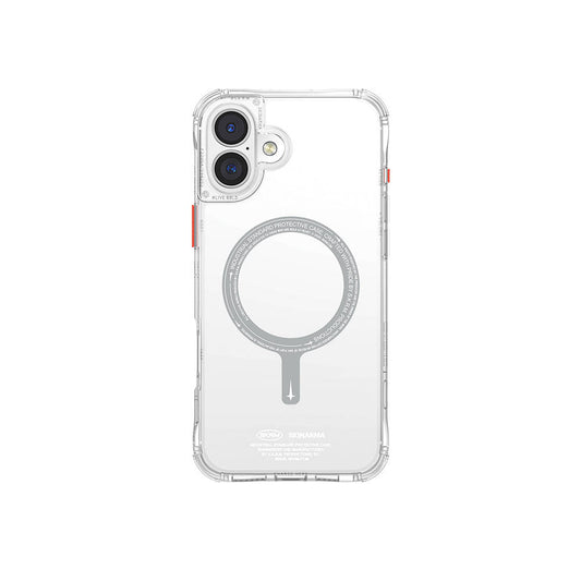 Apple iPhone 16 Plus Kılıf M-safe Şarj Özellikli Şeffaf Airbag Tasarımlı Skinarma Saido Kapak Şeffaf