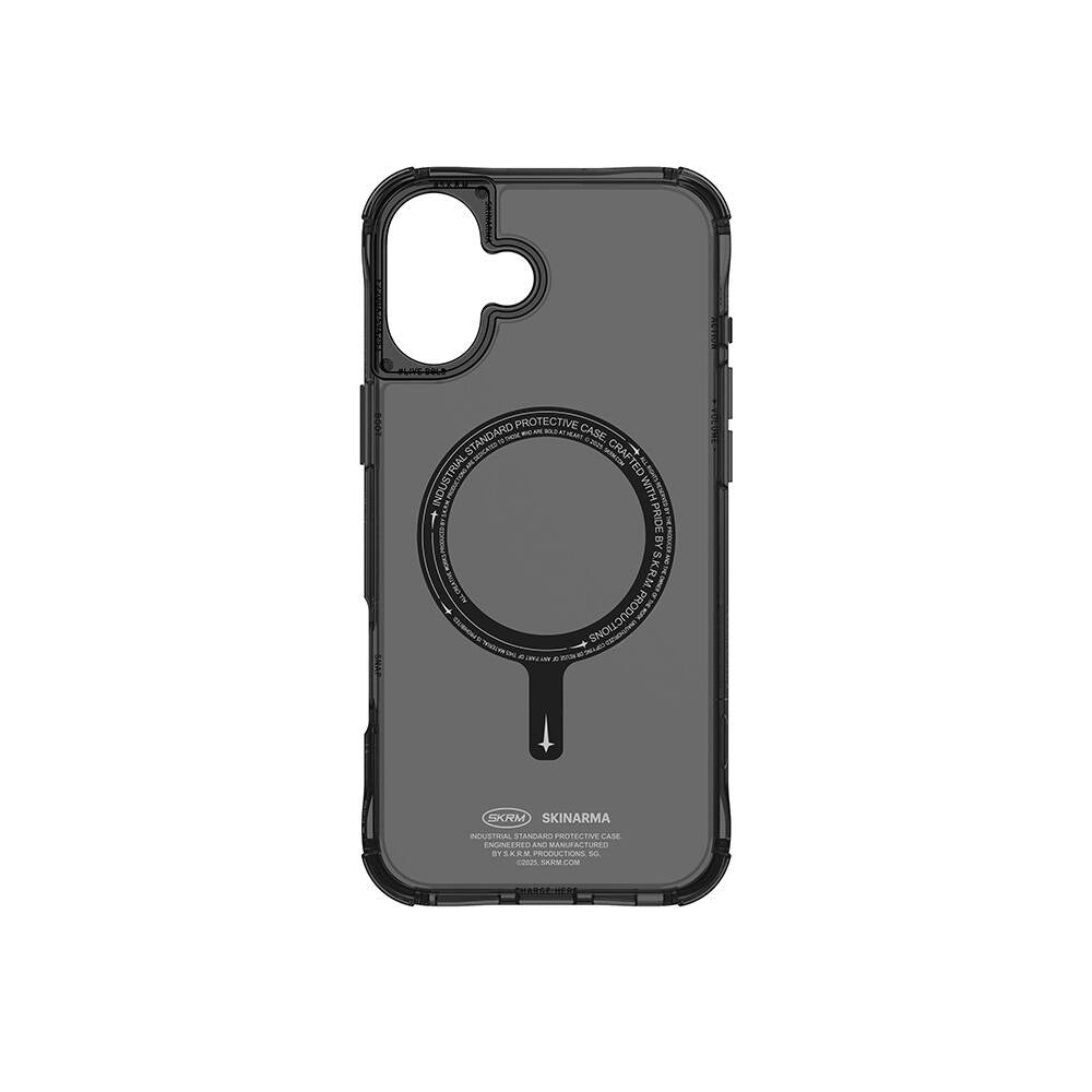 Apple iPhone 16 Plus Kılıf M-safe Şarj Özellikli Şeffaf Airbag Tasarımlı Skinarma Saido Kapak Mavi