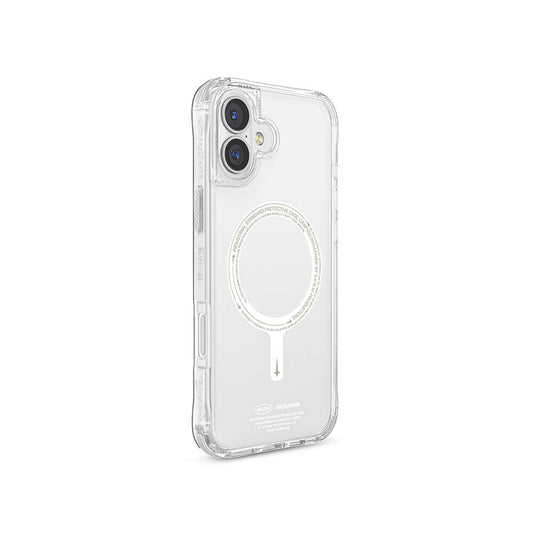 Apple iPhone 16 Plus Kılıf M-safe Şarj Özellikli Şeffaf Airbag Tasarımlı Skinarma Saido Nightglow Kapak Şeffaf