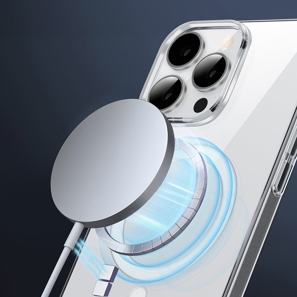 Apple iPhone 16 Plus Kılıf M-safe Şarj Özellikli Wiwu YXK-207 Invisible Pro Sert PC Kapak Şeffaf